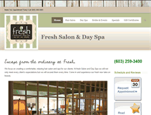 Tablet Screenshot of freshsalonanddayspa.com